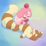  2018 anal anal_penetration argon_vile balls blush butt cowgirl_position cum cum_on_face cum_while_penetrated digital_media_(artwork) furret happy happy_sex looking_pleasured lying male male/male nintendo on_back on_top penetration penis pok&eacute;mon pok&eacute;mon_(species) riding sex slurpuff video_games 