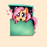  &lt;3 2018 absurd_res box earth_pony equine female feral fluttershy_(mlp) friendship_is_magic hi_res horse mammal miokomata my_little_pony pony simple_background solo 