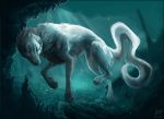 2016 ambiguous_gender aurru canine detailed_background digital_media_(artwork) eyes_closed feral mammal paws solo underwater water 