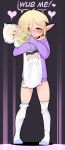  blush clothed clothing elf fan_character female hoodie_(artist) humanoid legwear max_(hoodie) not_furry socks solo sweater 