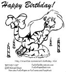  1995 bow breasts butt candle feline female happy_birthday mammal michael_olinyk tiger 