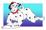  anthro bam_(bambii_dog) butt canine dalmatian dog duly_noted facial_piercing male mammal nose_piercing nose_ring piercing solo 