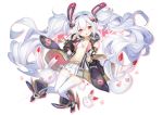  :o animal animal_ears azur_lane bangs bikini_top black_footwear black_hairband black_jacket boots breasts bunny bunny_ears commentary_request eyebrows_visible_through_hair full_body hair_between_eyes hair_ornament hairband hand_up head_tilt jacket laffey_(azur_lane) long_hair long_sleeves looking_at_viewer mullpull open_clothes open_jacket parted_lips pleated_skirt red_eyes remodel_(azur_lane) silver_hair skirt sleeves_past_wrists small_breasts solo thighhighs twintails very_long_hair white_background white_bikini_top white_legwear white_skirt 