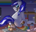  2017 anal anal_masturbation anal_penetration anus balls bdsm bedding blanket bridle clothing cutie_mark dildo dildo_sitting drixlicks earth_pony equine friendship_is_magic hair horse jewelry legwear looking_back lube male mammal masturbation multicolored_hair my_little_pony paint penetration piercing pony rainbow_socks sex_toy sitting socks zerothebrony 