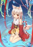  animal_ears aroma0501 japanese_clothes kitsune tail wet 