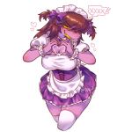 &lt;3 2018 596o3 anthro blush breasts clothed clothing deltarune digital_media_(artwork) female hair invalid_tag maid_uniform mammal reptile scalie simple_background solo susie_(deltarune) text uniform video_games white_background 