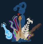  alien alinivar blue_background blue_skin earthbound_(series) eyes_closed eyestalks guitar holding_guitar holding_object male mook mother:_cognitive_dissonance multi_eye musical_instrument nintendo official_art ribbons simple_background smile solo standing tentacles video_games wakamolez 