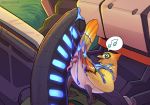  animal_genitalia avian bastion_(overwatch) beak big_penis bird blizzard_entertainment cloaca colored_cum cum digital_media_(artwork) duo erection feral ganymede_(overwatch) machine male male/male omnic open_mouth outside overwatch penis qwertydragon robot size_difference unusual_cum video_games 