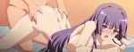  animated animated_gif ass bouncing_breasts breasts censored doggystyle kyonyuu_dosukebe_gakuen large_breasts long_hair nipples nude purple_hair sex stitched tagme third-party_edit 