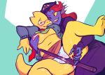  alphys blush breasts clothed clothed_sex clothing colored_nails duo eyewear female female/female fish glasses hair humanoid improvised_sex_toy inverted_nipples marine nipples one_eye_closed overweight overweight_female partially_clothed pussy_juice red_hair scalie sex sinisk slightly_chubby thick_thighs undertale underwear undyne vaginal video_games wink 