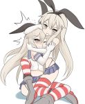  2girls ass between_breasts blouse bouncing_breasts breast_smother breasts catfight defeated femdom girl_on_top head_between_breasts kantai_collection kuwamori medium_breasts multiple_girls panties shimakaze_(kantai_collection) sitting sitting_on_person small_breasts smile tears trembling underwear yuri 