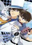  adjusting_clothes adjusting_hat bow bowtie cape child edogawa_conan formal glasses hat holding_hands kaitou_kid kuroba_kaito male_focus md5_mismatch meitantei_conan monocle multiple_boys older one_eye_closed shigatsu_hajime shorts smile suit top_hat 