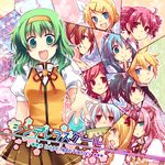  6+girls :d ahoge akita_neru album_cover aqua_eyes aqua_hair black_hair blonde_hair blue_eyes blush bow brown_eyes brown_hair cinderella_school_(vocaloid) cover crossover drill_hair fang frown green_eyes green_hair gumi hair_bobbles hair_bow hair_ornament hair_ribbon hairband hairclip hatsune_miku heterochromia kagamine_len kagamine_rin kasane_teto kousetsu long_hair megurine_luka meiko multiple_girls one_eye_closed open_mouth pink_hair pleated_skirt red_eyes red_hair ribbon school_uniform sf-a2_miki short_hair silver_hair skirt smile sweatdrop translated twin_drills twintails utau vocaloid voyakiloid yellow_eyes yokune_ruko yowane_haku 