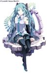  aqua_eyes aqua_hair bad_id bad_pixiv_id boots detached_sleeves gears hatsune_miku legs long_hair necktie potchi sitting skirt solo thigh_boots thighhighs twintails very_long_hair vocaloid 