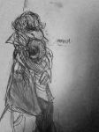  blush clothed clothing deltarune dragon duo female gallil greyscale hair hair_over_eyes holding_(disambiguation) hug human jacket kris_(deltarune) long_hair male male/female mammal monochrome romantic_couple scalie short_hair susie_(deltarune) text traditonal_media 