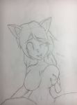  big_breasts breasts cat feline invalid_tag mammal pencil_(disambiguation) sketch 