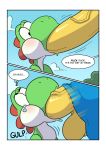  comic dialogue duo english_text green_yoshi hyper kamek komdog male mario_bros nintendo oral penis text video_games yoshi 