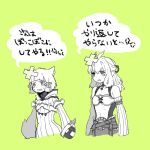  animal_ears bangs blunt_bangs bodysuit breasts cat_ears fiorun gloves lobsterbaby99 long_hair monochrome navel niyah open_mouth ribbon short_hair simple_background translation_request xenoblade_(series) xenoblade_1 xenoblade_2 