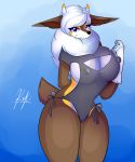  anthro big_breasts breasts female looking_at_viewer nic-m-lyc nintendo nipples pok&eacute;mon pok&eacute;mon_(species) sally_(nic-m-lyc) sawsbuck solo video_games 