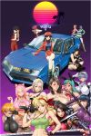  15girls 6+girls android_18 ayanami_rei bang-you black_lagoon blonde_hair blue_hair breasts bulma car dragon_ball ground_vehicle haruno_sakura highres igawa_asagi igawa_sakura kagami_hirotaka kakugari_kyoudai kallen_stadtfeld katana katsuragi_misato lunch_(dragon_ball) mogudan motor_vehicle multiple_girls nami_(one_piece) neon_genesis_evangelion nico_robin oda_non one_piece palm_tree pink_hair plugsuit renault renault_alpine_a310 retro revy_(black_lagoon) soryu_asuka_langley soul_calibur sunahara_wataru sunset sword taimanin_(series) taimanin_asagi taki_(soulcalibur) tree wallpaper weapon 