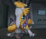  2018 3_fingers 3_toes 4_fingers anthro armwear bridal_gauntlets claws clothing crossover crouching cunnilingus digimon dipstick_ears dipstick_tail disney duo facesitting female female/female fur grey_fur hand_on_thigh inside interspecies judy_hopps lagomorph lemurlemurovich mammal mostly_nude multicolored_fur multicolored_tail neck_tuft oral purple_eyes rabbit renamon sex spread_legs spreading toe_claws toes tuft two_tone_fur vaginal zootopia 