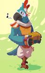  accordion avian bird blush breath_of_the_wild clothing kass_(zelda) mammal musical_instrument nintendo pants psydoux standing the_legend_of_zelda video_games 