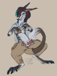  2018 anthro breasts claws clb clitoral_hood clothing female flashing fur looking_at_viewer mammal nipples panties prehensile_clitoral_hood pussy sergal solo underwear 