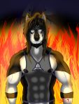  armband buckhardz canine clothing dark dog edgy fire glowing husky invalid_tag male mammal muscular russell shirt tank_top 