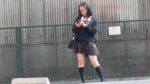  1boy 1girl animated animated_gif asian black_hair censored humiliation japanese_(nationality) photo pubic_hair public school_uniform skirt skirt_lift tagme 