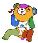  animal_crossing cum cum_in_ass cum_inside drooling erection male mammal nintendo nozoku penis saliva stitches_(animal_crossing) ursine video_games 