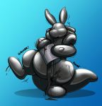  2018 animate_inanimate anthro belly bingleborf biped blue_background canine digital_drawing_(artwork) digital_media_(artwork) english_text featureless_crotch hi_res horn hybrid inflatable kangaroo lucario male mammal marsupial nintendo nude pok&eacute;mon pok&eacute;mon_(species) redflare500 rubber shiny simple_background solo sound_effects text video_games 