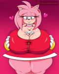  2018 amy_rose anthro artie big_(disambiguation) big_breasts blush breast_smother breast_squish breasts clothed clothed_sex clothing conditional_dnp digitaldomain123 domination female female_domination hi_res huge_breasts hyper hyper_breasts larger_female male male/female sandwiched sex shared_clothing size_difference smaller_male smothering sonic_(series) titfuck 