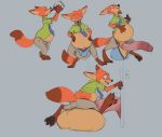  anthro ball_growth balls belly big_balls big_belly big_penis canine clothing disney fox growth huge_balls huge_penis humanoid_penis hyper inflation male mammal nick_wilde paws penis penis_growth saphiros series solo wardrobe_malfunction zootopia 