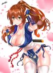  1girl breasts kasumi_(doa) large_breasts nez-box ponytail solo 