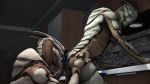  3d_(artwork) alien anal bent_over butt butt_grab counter cupboards digital_media_(artwork) eradossfm hand_on_butt kitchen looking_back male male/male mass_effect oral penis rimming sex tongue video_games 