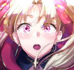  blonde_hair bow earrings ereshkigal_(fate/grand_order) eye_reflection fate/grand_order fate_(series) hair_bow jewelry lens_flare open_mouth portrait red_eyes reflection tearing_up tears twintails yukataro 