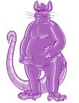  hornbuckle male mammal post_transformation rat rodent rubber simple_background slightly_chubby smile solo 