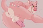  anus balls claws feline fur looking_at_viewer male mammal nduli panther penis pink_fur pink_panther presenting solo 