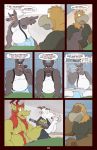  2018 alcohol angry anti_dev avian beverage camera caprine chet_(anti_dev) clothed clothing comic dialogue digital_media_(artwork) dragon goat gunnar&#039;s_dad incestaroos kangaroo male mammal marsupial musclegut oof overweight overweight_male recording shocked slightly_chubby surprise topless 