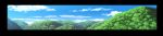  blue_sky border cloud commentary day highres hill hirota_(masasiv3) long_image no_humans original outdoors scenery sky wide_image 