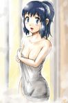  blue_hair dawn gougeru gouguru hikari_(pokemon) pokemon towel 