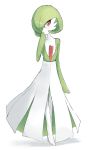  brown_eyes creatures_(company) dress flan_(harry_mackenzie) full_body game_freak gardevoir gen_3_pokemon nintendo no_humans pokemon pokemon_(creature) simple_background white_background 