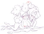  &lt;3 2018 anthro areola big_breasts big_ears biped blush breasts butt canine caprine cuddling dog duo female fluffy fur hair hand_holding hi_res interlocked_fingers lanolin male male/female mammal mobian_(species) nipples nude pinkthehedgehog pregnant puffy_nipples romantic_couple sheep simple_background smile sonic_(series) thick_thighs toes video_games wool 
