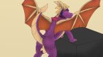  absurd_res aged_up anthro anus backsack ball_tuft balls butt claws dragon hi_res horn male perineum raised_tail reptile scalie simple_background smile solo spyro spyro_(adult_form) spyro_the_dragon video_games vigmarr western_dragon wings 