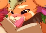  age_difference blush cub eraquis fellatio gnar_(lol) grass league_of_legends licking male male/male oral penis precum riot_games sex skull teemo_(lol) teeth tongue tongue_out video_games yordle young 