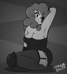  big_breasts big_butt black_and_white black_eyes breasts butt clockworkpixel clothing clown dress female hat humanoid legwear looking_at_viewer monochrome old_toon panic_pippy pinup pose seductive socks solo thick_thighs unknown_species 