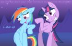  2012 blush duo equine female friendship_is_magic horn magichorn mammal my_little_pony pegasus pink_eyes purple_eyes rainbow_dash_(mlp) twilight_sparkle_(mlp) unicorn wings 