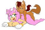  age_difference all_fours ambiguous_penetration amy_rose anthro anthro_on_anthro big_breasts blush breasts brown_fur canine cub doggystyle duo eyes_closed fan_character female fox from_behind_position fur green_eyes hair hedgehog hi_res larger_female male male/female male_penetrating mammal michiyoshi nipples nude older_female open_mouth penetration pink_fur red_hair sex size_difference smaller_male sonic_(series) sweat xavier_jascoe young younger_male 