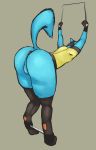  anus backsack balls bdsm bent_over bondage bound lucario male melancollie nintendo perineum pok&eacute;mon pok&eacute;mon_(species) solo spreader_bar video_games 