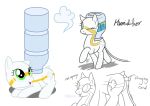  2018 animate_inanimate bottle camo-pony charging cutie_mark english_text equid equine fan_character female green_eyes horse mammal my_little_pony one_eye_closed pony steam text wink 